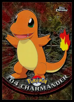 Charmander #4 - Topps Chrome Series 1 Pokemon Card Played - Image 1