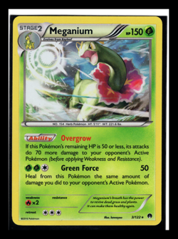 Pokemon Card Meganium 3/122 BREAKpoint Holo Rare Foil 2016 LP 2016 - Image 1