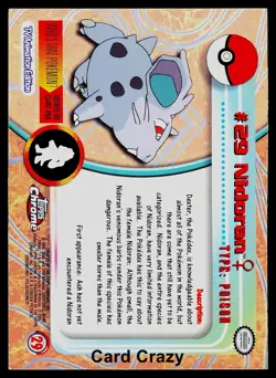 Nidoran #29 - Topps Chrome Series 1 Pokemon Card Played - Image 2