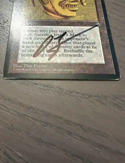 Signed “Jester’s Mask” Magic: The Gathering Card (Ice Age) - Dan Frazier - Image 2