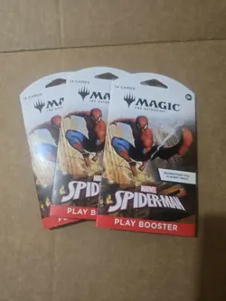 MTG: 3 Magic The Gathering Marvel Spider-Man Play Sleeved Booster Pack - Image 1