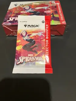 MTG Marvel Spider Man COLLECTOR Booster Pack - Magic: The Gathering IN HAND - Image 1