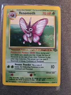 1999 Pokemon TCG Jungle Unlimited Holo #13/64 Venomoth Holographic LP++/NM - Image 1