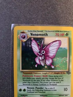 1999 Pokemon TCG Jungle Unlimited Holo #13/64 Venomoth Holographic LP++/NM - Image 2