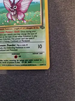1999 Pokemon TCG Jungle Unlimited Holo #13/64 Venomoth Holographic LP++/NM - Image 4