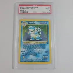 2000 POKEMON BASE SET 2 HOLO #2 BLASTOISE PSA 9 - OLD CERT TCG MINT BASE SET II - Image 1