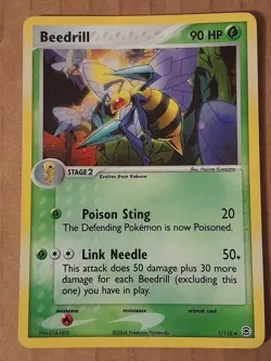 Pokemon Beedrill 1/112 Fire Red Leaf Green Holo Rare NM-MT See Pictures - Image 1