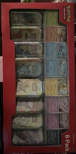Pokemon Prismatic Evolutions Mini Tins Full Set of 8, New and Sealed..Costco2025 - Image 1
