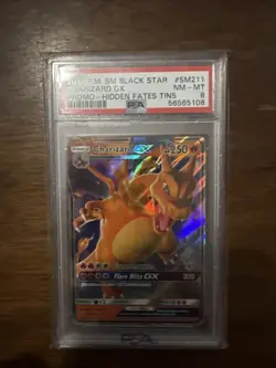 Pokemon TCG Charizard GX Black Star Promo SM211 Holo PSA 8 - Image 1