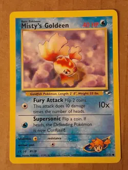 Pokemon Misty's Goldeen 85/132 Gym Heroes NM See Pictures - Image 1