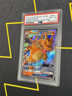 Charizard GX SM211 PSA 8 - 2019 POKEMON SM BLACK STAR PROMO HIDDEN FATES TINS - Image 3