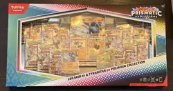 Pokemon TCG Prismatic Evolutions Lucario Ex + Tyranitar Ex Premium Collection - Image 1