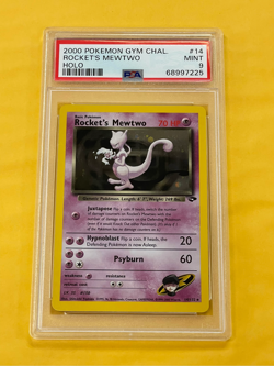 2000 Pokemon Gym Challenge Rocket's Mewtwo Holo #14/132 PSA 9 - Image 1