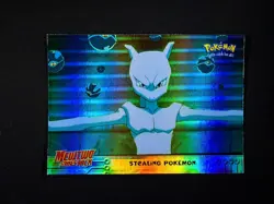 topps Pokemon The First Movie Rainbow Holo Foil #27 Stealing Pokemon Mewtwo - Image 1