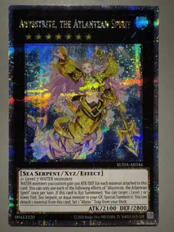 YUGIOH ABYSSTRITE THE ATLANTEAN SPIRIT ASIA ENGLISH SUDA-AE046 25TH FOIL QCSR - Image 1
