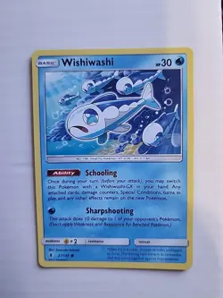 Wishiwashi 37/145 Sun & Moon Guardians Rising Pokemon Card From 2017 - Image 1