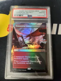 2024 MTG MURDERS AT KARLOV MANOR BORDERLESS-FOIL #324 COMMERCIAL DISTRICT PSA 10 - Image 1