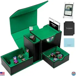 MTG Deck Box for Commander Display with Dice Tower, Fits 100 Double Sleeved - Image 1