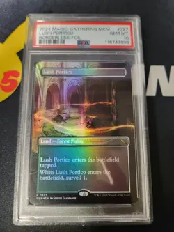 2024 MTG MURDERS AT KARLOV MANOR BORDERLESS-FOIL #327 LUSH PORTICO PSA 10 - Image 1