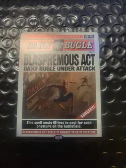 Spider-Man Secret Lair MTG Daily Bugle Foil Blasphemous Act - Image 1