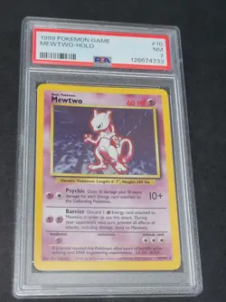 1999 POKEMON GAME #10 MEWTWO-HOLO - PSA 7 - Image 3
