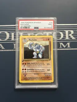 Psa 9 Pokemon Machoke 1st Edition Spanish Espanol - Image 1