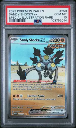 2023 POKEMON PAR EN-PARADOX RIFT #250 SANDY SHOCKS EX PSA 10 - Image 1