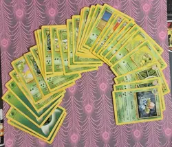 49 Pokemon Base Set Cards (1999) 32 Grass + 17 Lightning Types w INCLUSIVE LIST - Image 1