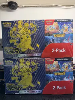 2x Pokemon Surging Sparks ETB & Booster Bundle Costco 2-pack. Factory Sealed New - Image 4