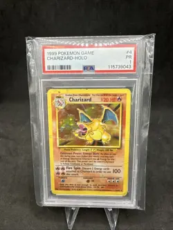 Pokemon 1999 Base Set Charizard Holo PSA 1 - Hard To Attain Grade - Image 1