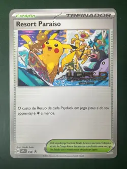 PORTUGUESE 2024 Paradise Resort Pokemon SV-P World Championship Promo NM - Image 1