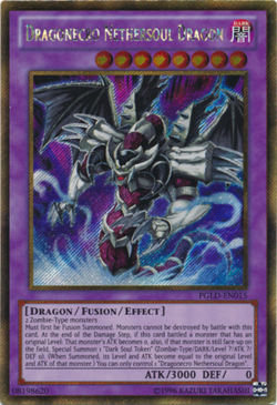 Yugioh! PGLD-EN015 Dragonecro Nethersoul Dragon Gold Secret Rare NM - Image 1
