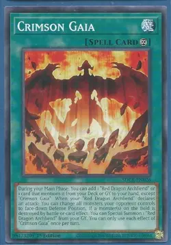 CRIMSON GAIA COMMON SDCK-EN026 NEAR MINT YUGIOH - Image 1