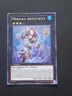 Yugioh Mermail Abysstrite CBLZ-EN050 Super Rare NM - Image 1