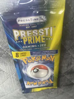 New Pokemon Pressti Prime Packs -8 Cards Per Pack. 2 bonus And 2 Cartes Included - Image 1