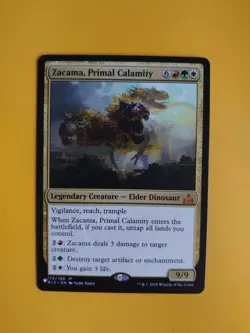 Zacama, Primal Calamity Mythic Elder Dinosaur MTG Card. - Image 1
