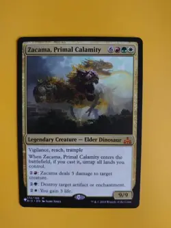 Zacama, Primal Calamity Mythic Elder Dinosaur MTG Card. - Image 2