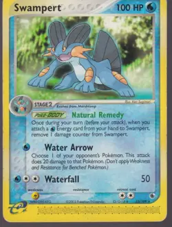 Swampert Rare Ruby and Sapphire 23/109 Pokemon Trading Card TCG - Image 1