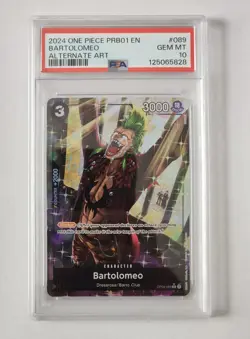 PSA 10 Bartolomeo (OP04-089) (Alt Art) - The Best- (PRB01) One Piece Card - Image 1