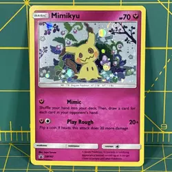 *HD Swirl* Mimikyu Promo SM163 Team Up Blister Pokemon Card Sun & Moon - Image 1