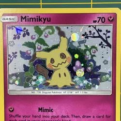 *HD Swirl* Mimikyu Promo SM163 Team Up Blister Pokemon Card Sun & Moon - Image 3