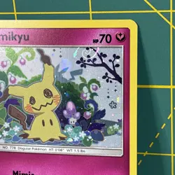 *HD Swirl* Mimikyu Promo SM163 Team Up Blister Pokemon Card Sun & Moon - Image 4