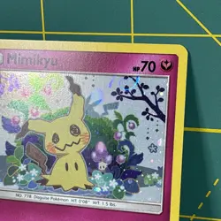 *HD Swirl* Mimikyu Promo SM163 Team Up Blister Pokemon Card Sun & Moon - Image 5