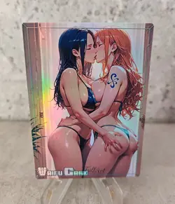 Nami Trading Card Waifu Goddess Story Anime Girl holo Karte Manga Full Art - Image 1