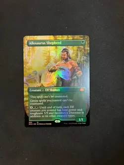 Allosaurus Shepherd (Borderless*FOIL)[Double Masters] NM Magic MTG Cards - Image 1