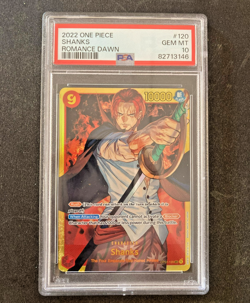 One Piece Card Game Shanks OP01-120 Romance Dawn ENG inglese PSA 10 - Image 1