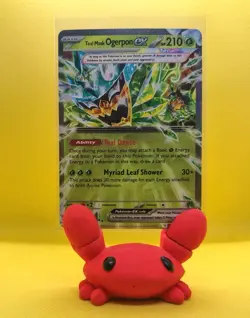 Pokemon TCG Twilight Masquerade Teal Mask Ogerpon EX Card 025/167 Mint Condition - Image 1