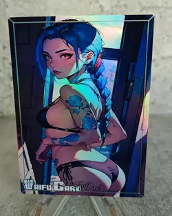 Jinx Trading Card Waifu Goddess Story Anime Girl holo Karte Manga Full Art - Image 1