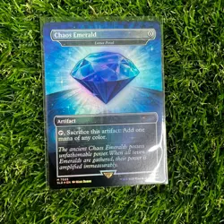 Chaos Emerald Cyan 7036 Secret Lair X Sonic Magic The Gathering - Image 1