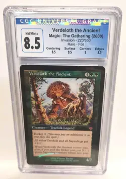VERDELOTH THE ANCIENT Invasion Foil Rare CGC Q+ Graded MTG 8.5 - Image 1